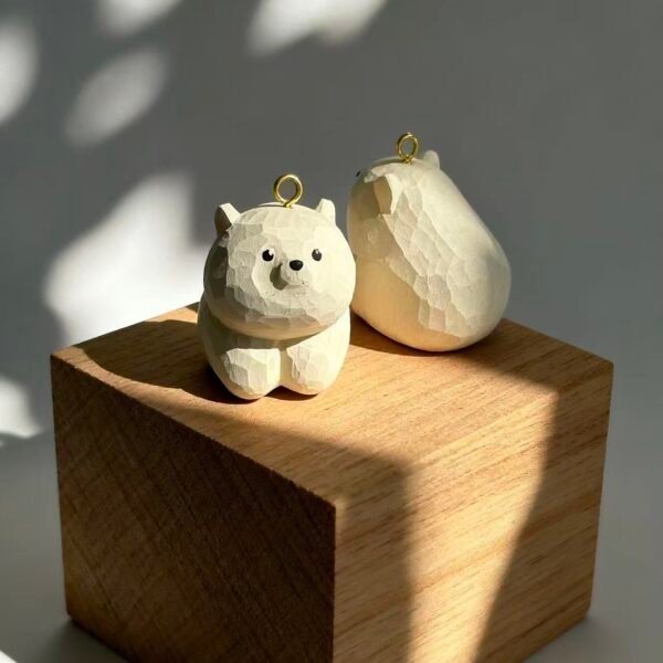 White Bear – Painted Wood Figure