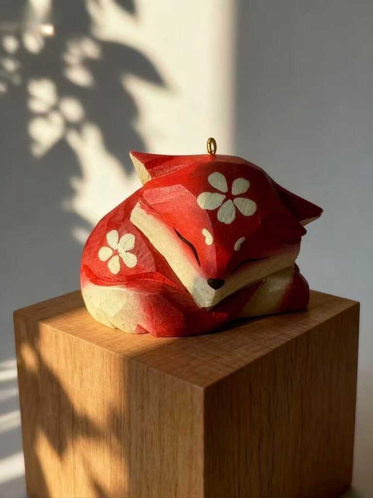 Fox – Painted Wood Figure