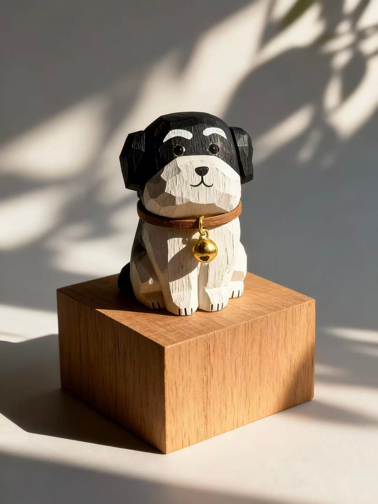 Havanese Dog – Painted Wood Figure - Image 2