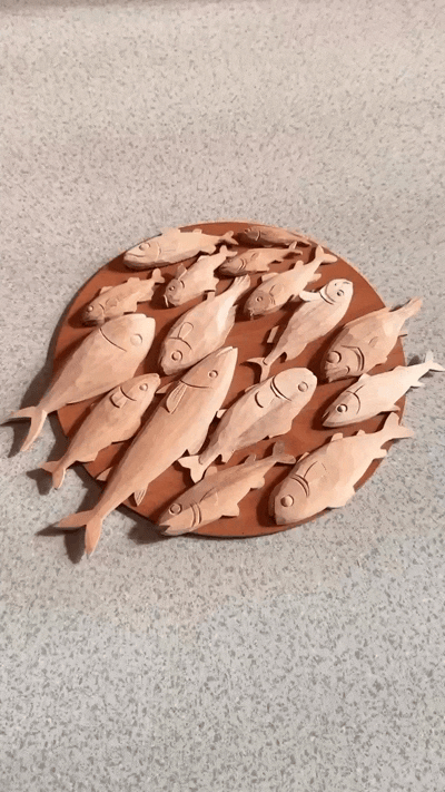 Wood carving process - Finishing touch