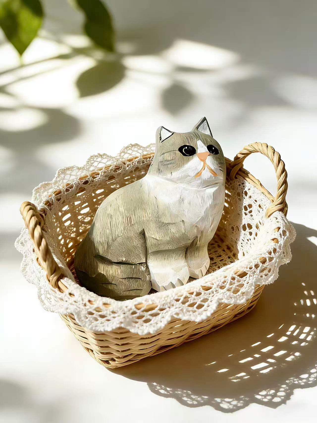 Silver Latte Cat Magnet